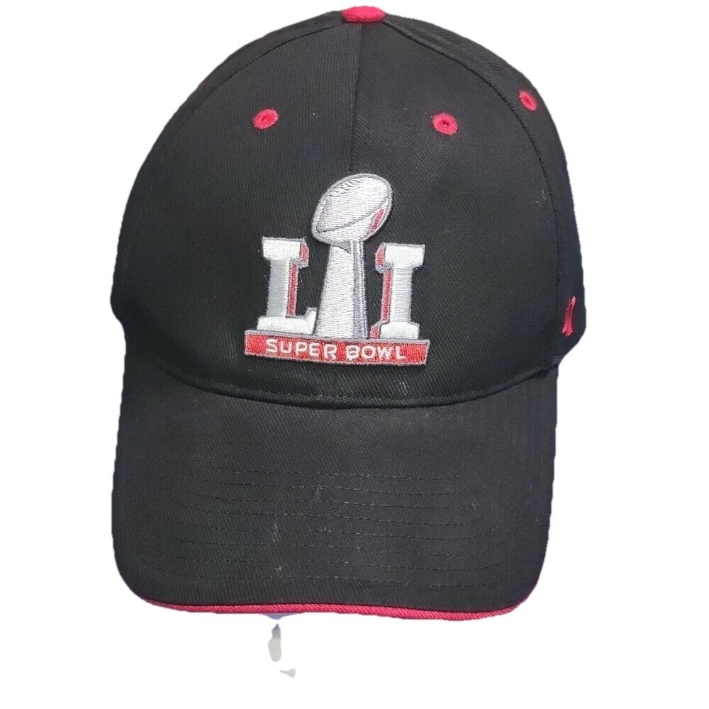 '47 Brand Super Bowl LI Hat Mens One Size Red Black NFL Cap Adjustable